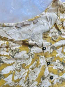 Avaasa Yellow Floral Print Kurta