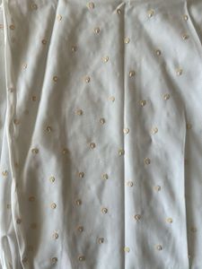 Elegant White Sequined Ethnic Skirt