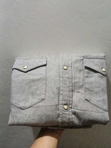 Jack &amp; Jones Grey Denim Shirt