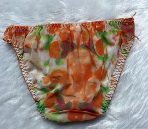 Floral Print Sheer Bikini Briefs