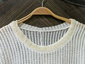 Elegant Off-White Knit Sweater