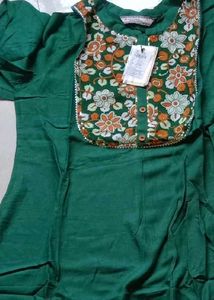 Green Floral Print Kurti