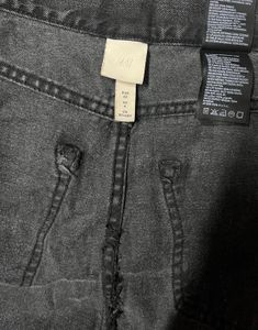 H&amp;M Black Wash Denim Maxi Skirt