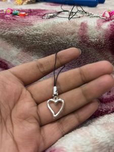 Silver Heart Phone Charm