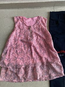 Girls' Outfit: Top and Jeans