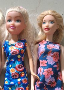 2 Doll Lot Floral Dresses