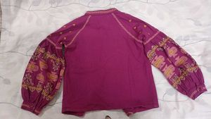 Cotton Embroidered Thick Ethnic Jacket