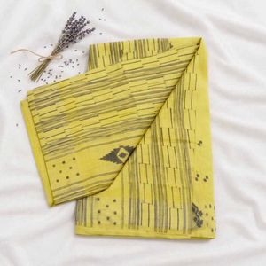 Yellow Hand Block Print Saree