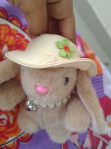 Cute Bunny Plush Toy with Pearls