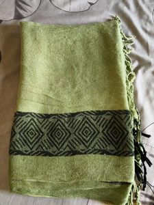 Light Green Dupatta with Tassels