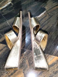 Gold Metallic Slip-On Sandals