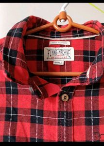 Flying Machine Red Plaid Flannel Shirt