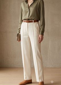 Classic white Colored Trousers