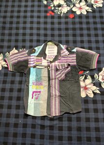 Unique Striped Short Sleeve Shirt