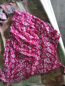 Pink Geometric Print Tank Top
