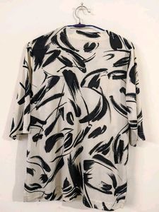 Abstract Print Rayon Top