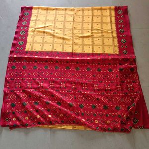 Yellow & Red Saree