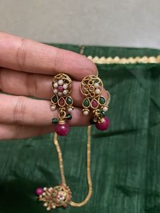 Elegant Gold Tone Necklace &amp; Ring Set