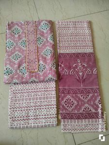 Printed cotton dress material