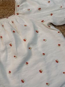 Cute Puff Sleeve Floral Top
