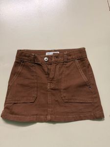 Brown Cargo Skirt