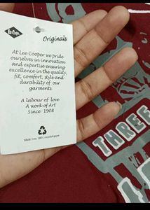 LEE COOPER Maroon Men's Tshirt