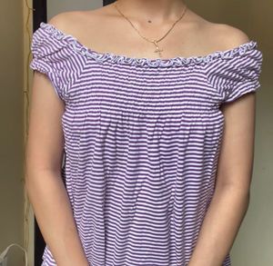 Cute Striped Smocked Top