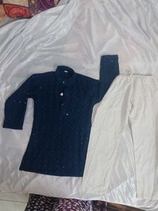 Boy's Navy Kurta Set