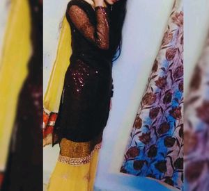 Sequined  Brown Sharara Set 🤎