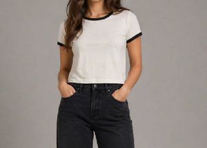 Cream Ringer Tee