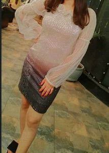Sparkling Sequined Ombre Dress