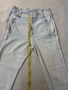 Ice Blue Light Wash High Waisted Jeans