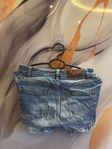 Blue Denim Cut-Off Shorts