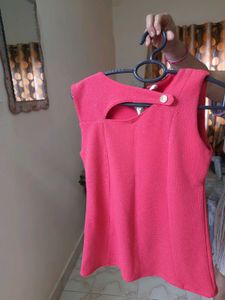 Sparkly Pink Peplum Top
