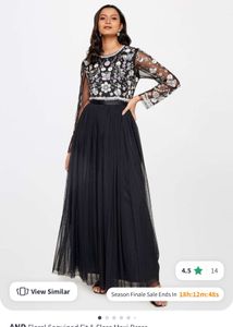 *PRICE DROP*AND Black Floral Straight Gown Size XL