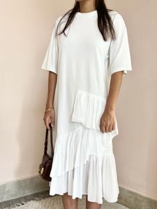 Chic White Ruffle Dress