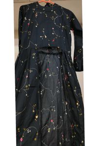 Embroidered Kurta Set with Flared Sleeves