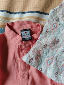 Cotton Kurta Set with Vasket