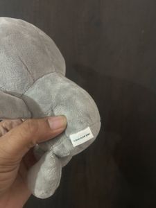small gray koala plush toy featuring a fuzzy tex