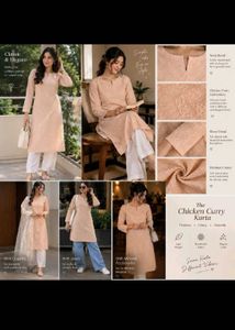 Elegant Peach Textured Kurta