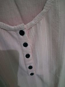 Pink Ribbed Button-Up Long Sleeve Top