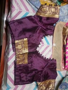 Elegant Purple Banarasi Silk Saree