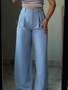 Light Blue Cotton korion Pants