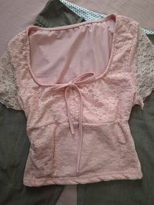 Cute Pink Lace Top