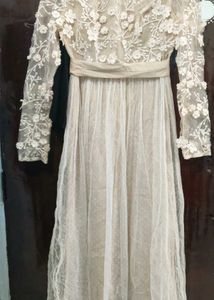 Elegant Floral Applique Ethnic Gown