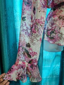 Floral Wrap Blouse
