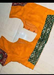 Yellow Georgette Saree with Intricate Gota Patti a