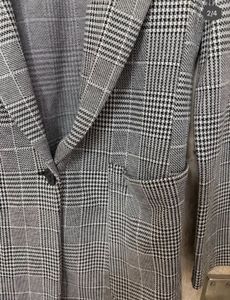 Stylish Plaid Blazer Jacket