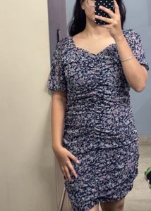 Floral Ruched Mini Dress