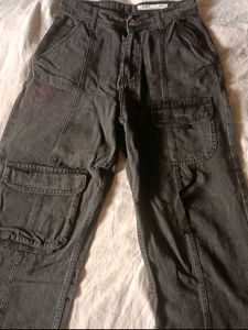 Dark Wash Cargo Jeans